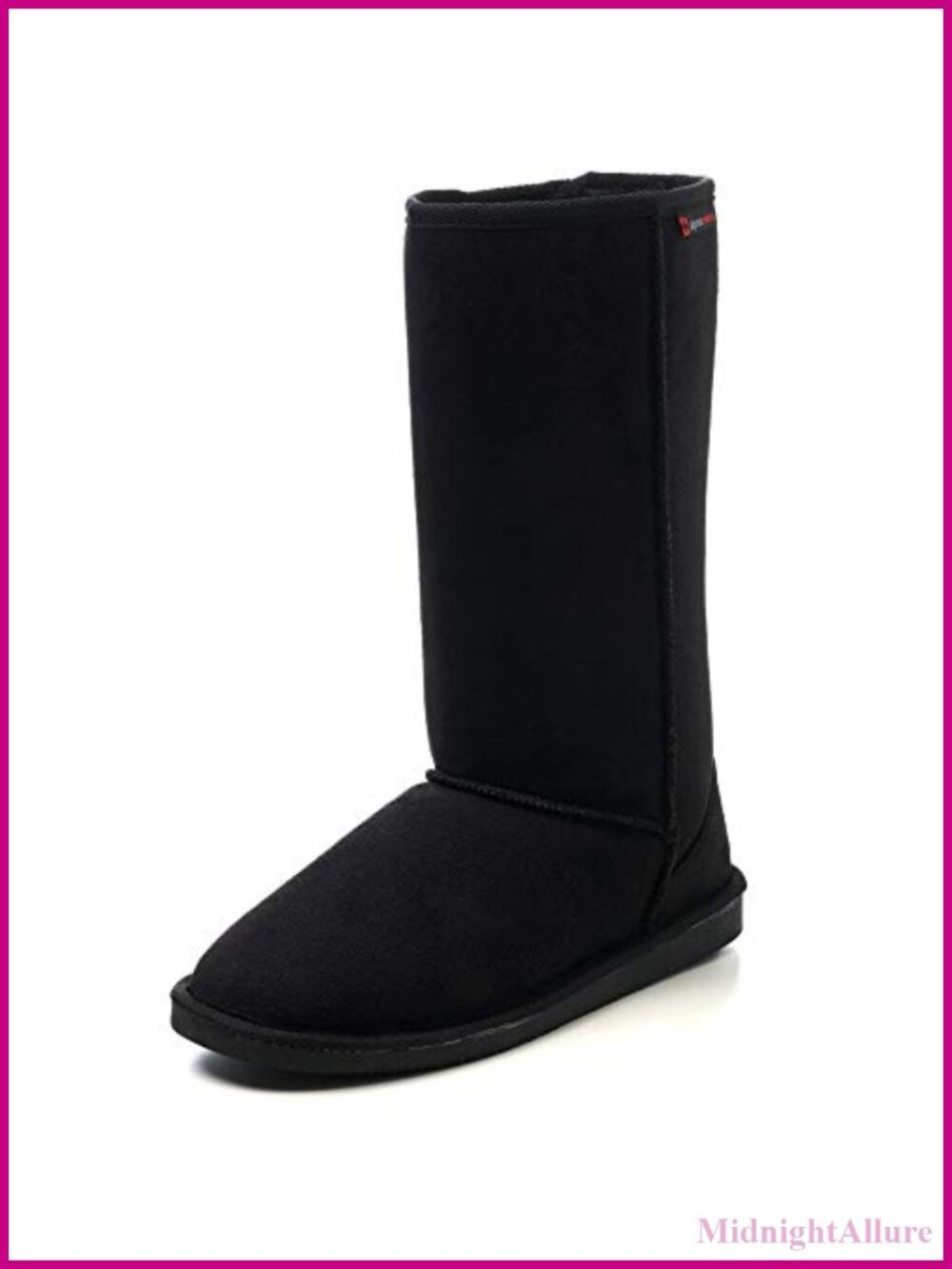 Women's Mid-Calf Winter Boots Faux Shearling Suede Look Warm Cold Weather